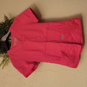 Greys anatomy hot pink scrub top